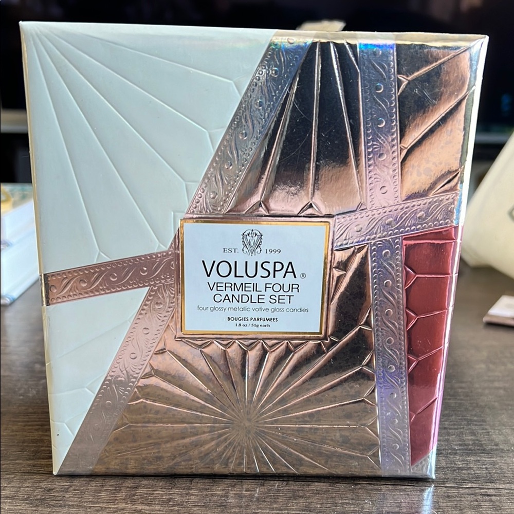 *Brand New* Voluspa Vermeil Four Candle Set